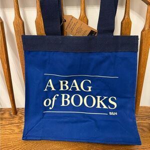 Barnes & Noble “A Bag of Books” Blue Canvas Tote | New with Tag